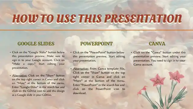 Art Nouveau Floral Writing History Thesis Slides