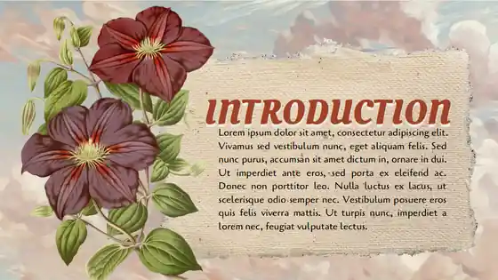 Art Nouveau Floral Writing History Thesis Slides
