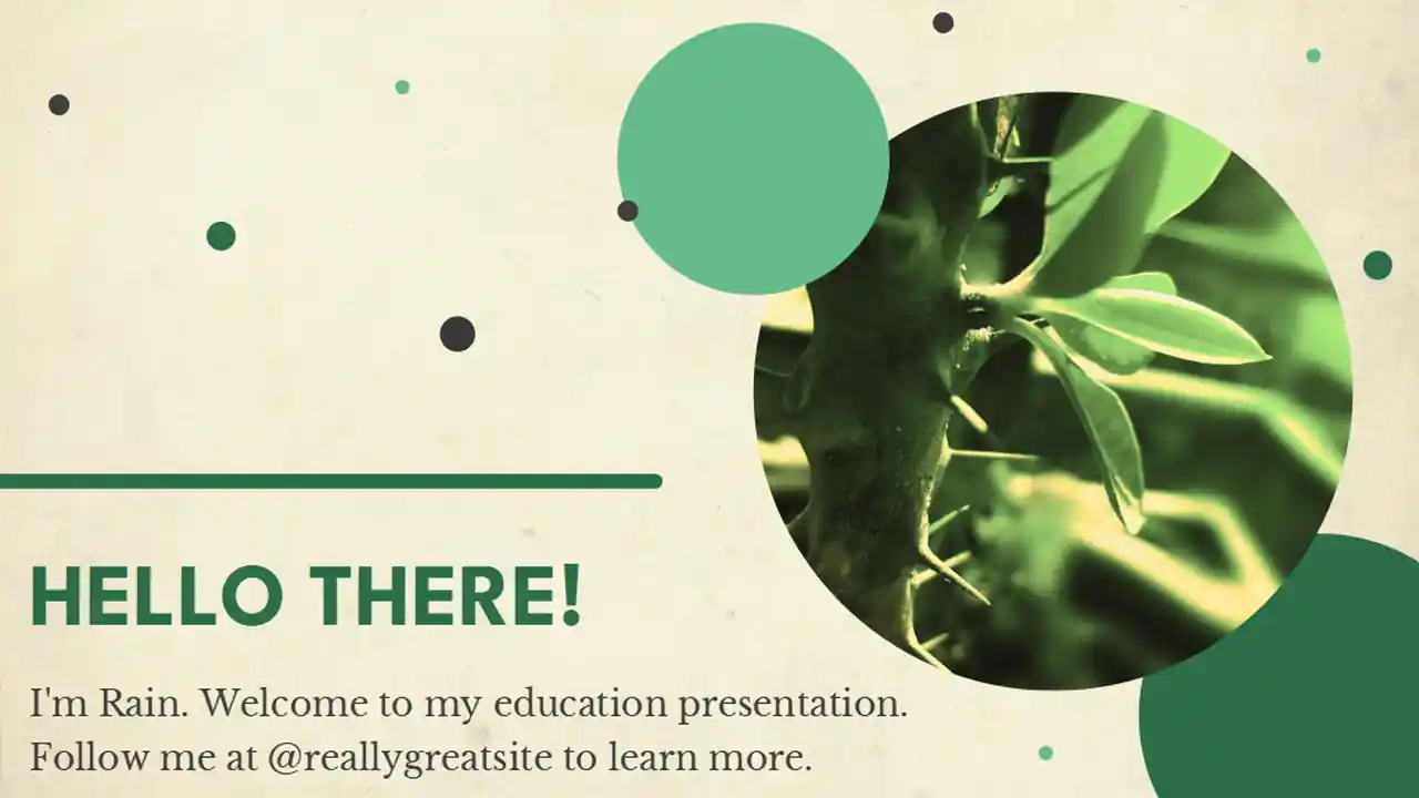 Green and Yellow Modern Biology Thesis Slides