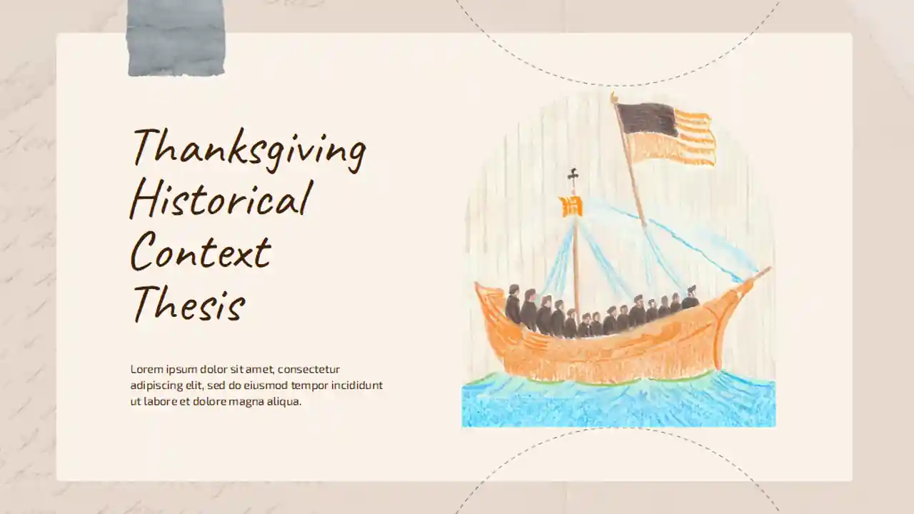 Vintage Thanksgiving Historical Context Thesis Slides