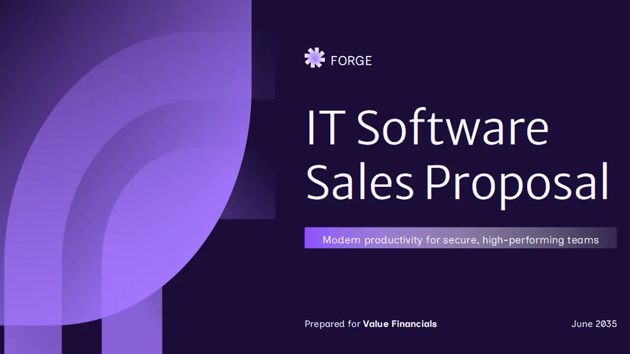 B2B Software Sales Proposal Slides
