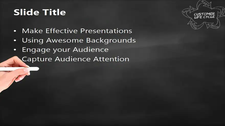 Free Chalkboard Customer Lifecycle PowerPoint Template