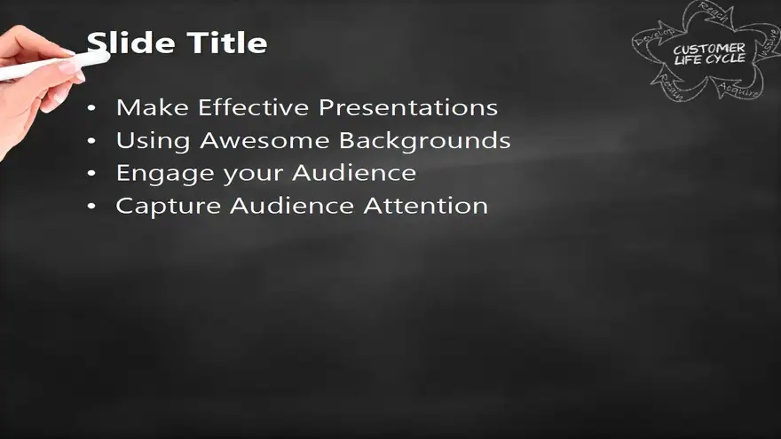 Free Chalkboard Customer Lifecycle PowerPoint Template