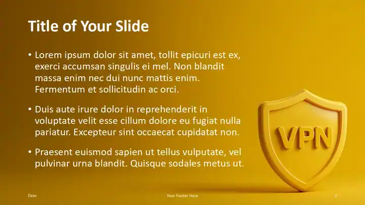 Golden VPN Shield Template