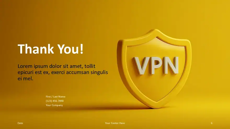 Golden VPN Shield Template