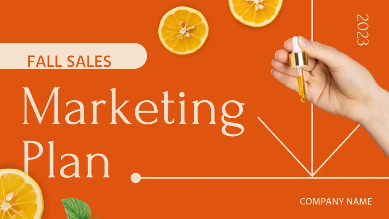 Minimal Geometric Fall Sales Marketing Plan Slides