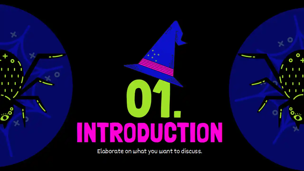 Neon Halloween Sales Marketing Campaign Slides
