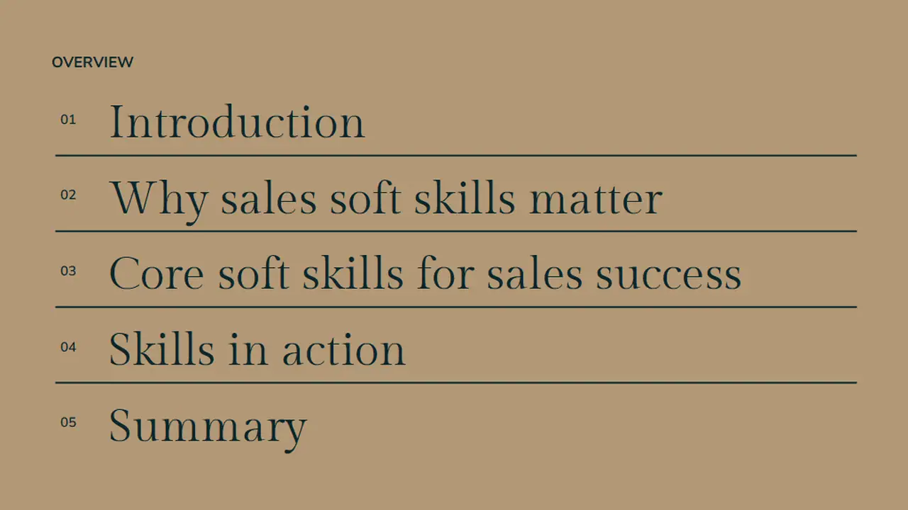 Slides for Sales Soft Skills