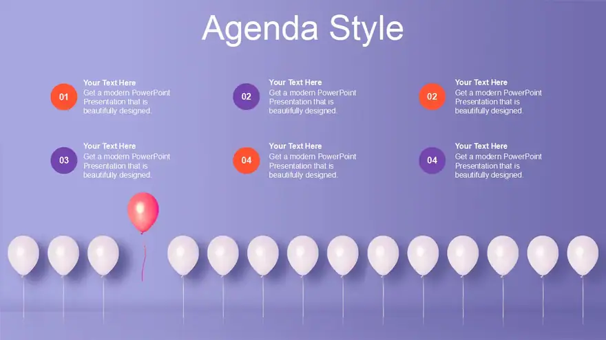 Striking Red Balloon PowerPoint Templates