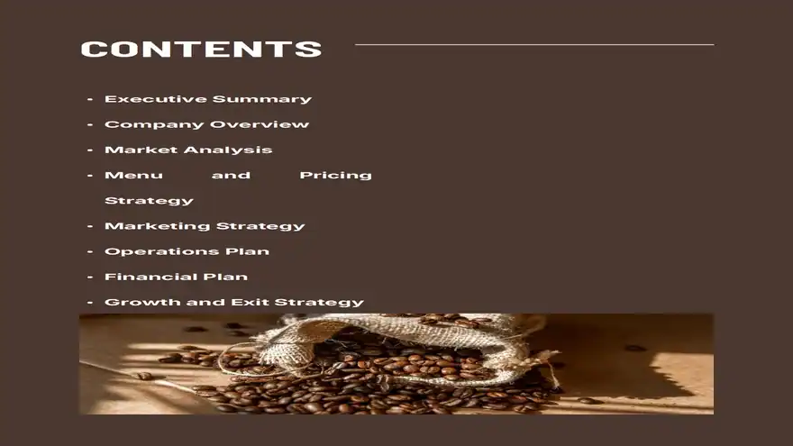 Coffee Shop Business Plan