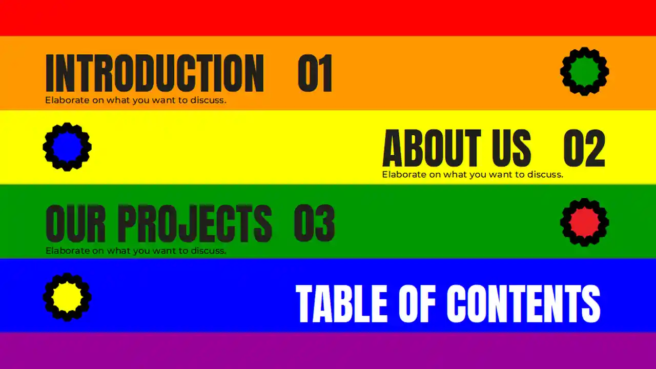 Colorful Happy Pride Celebration Slides