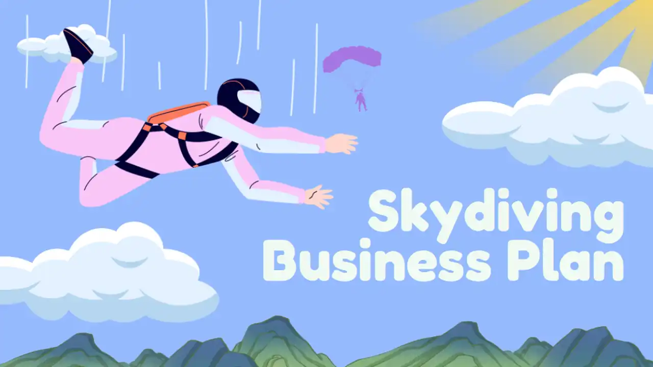 Illustrated Skydiving Business Plan Slides