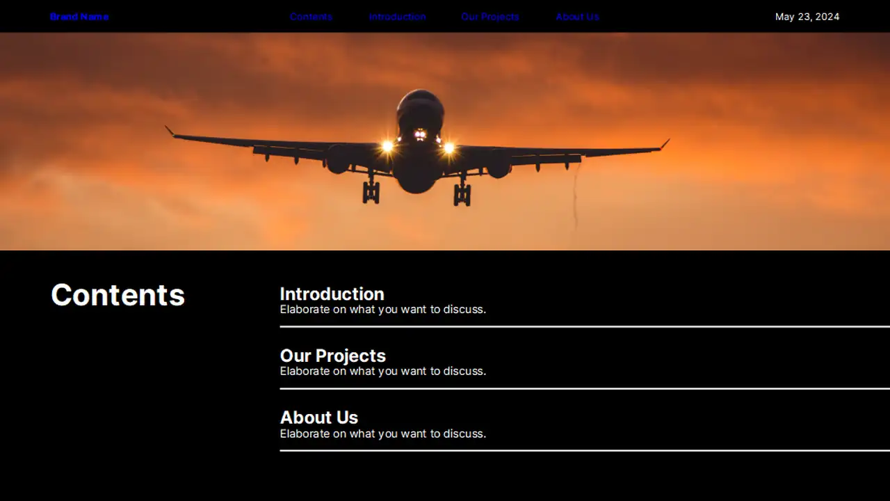 Middle East Airline Business Plan Slides