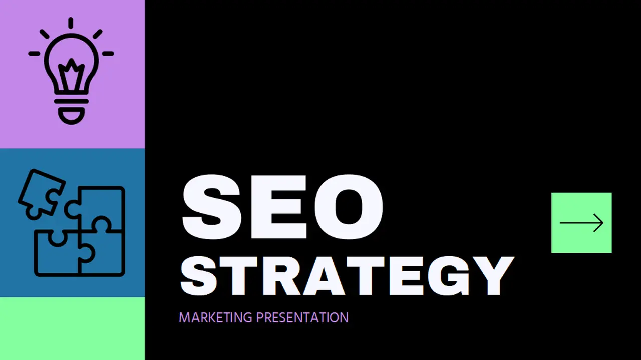 Minimal Geometric SEO Strategy Slides
