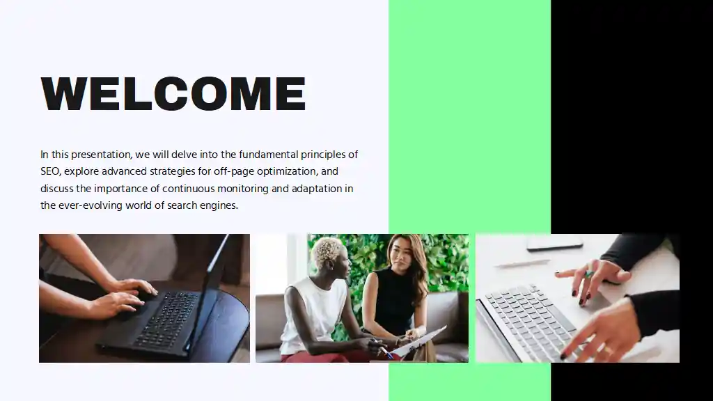Minimal Geometric SEO Strategy Slides