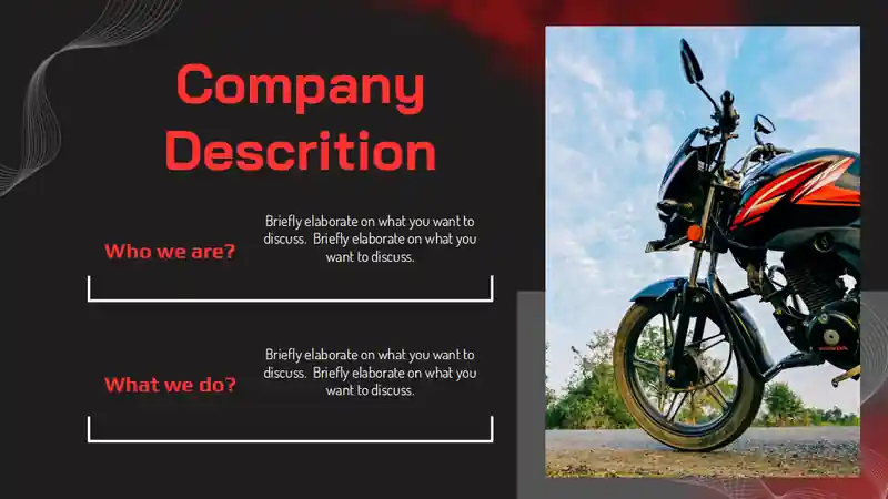 Motorcycle Shop Business Plan Slides