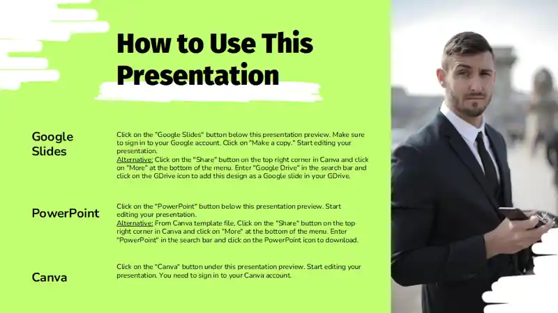 Neon Startup Business Plan Slides