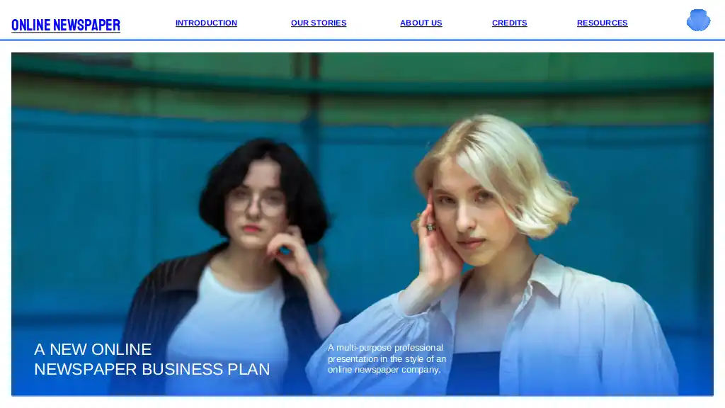 UI UX Online Newspaper Business Plan Slides