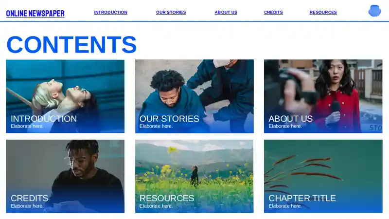 UI UX Online Newspaper Business Plan Slides