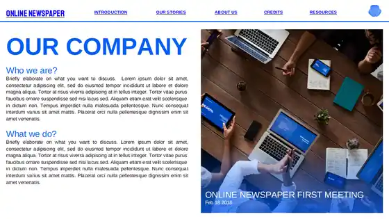 UI UX Online Newspaper Business Plan Slides