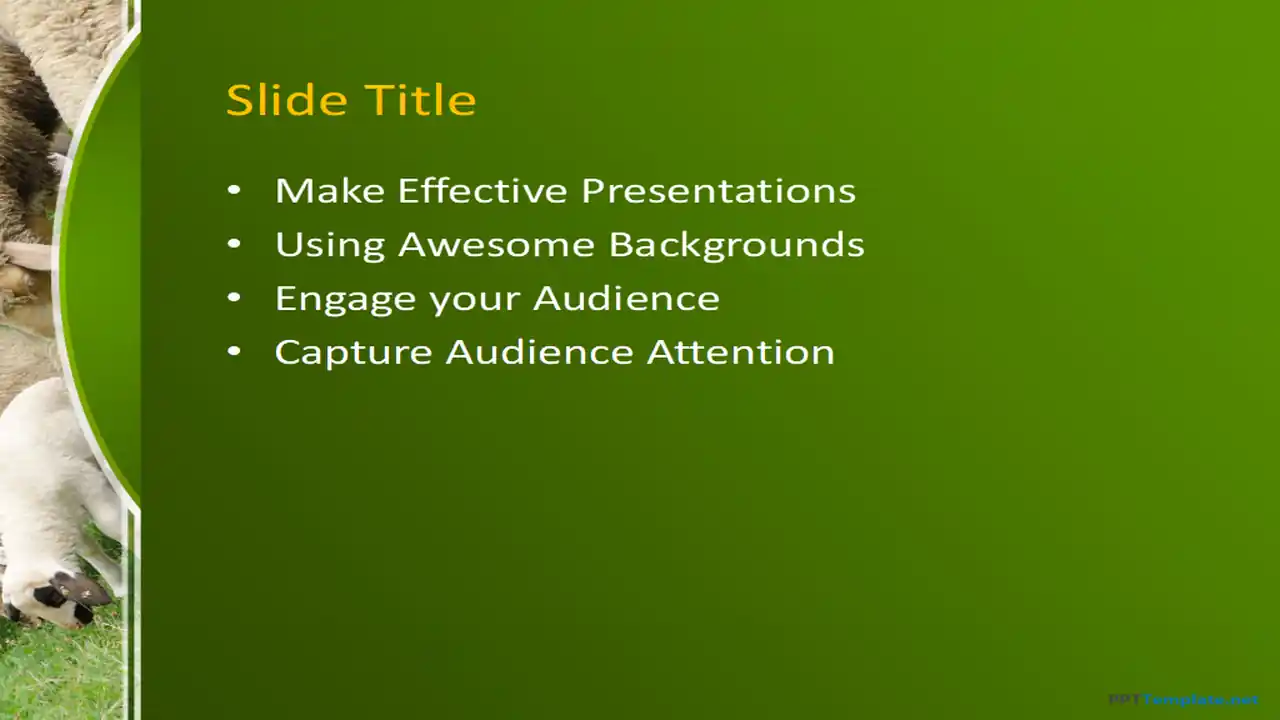 Free Sheep in a Field PPT Template