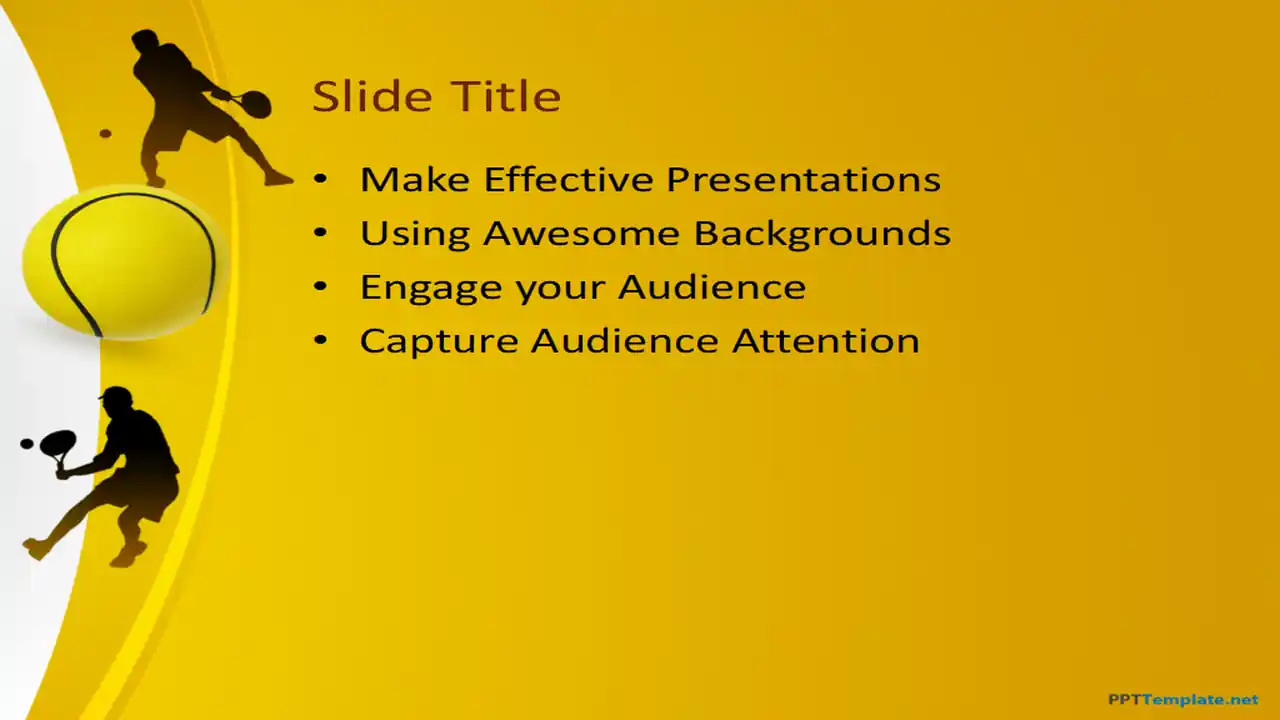Free Tennis PPT Template