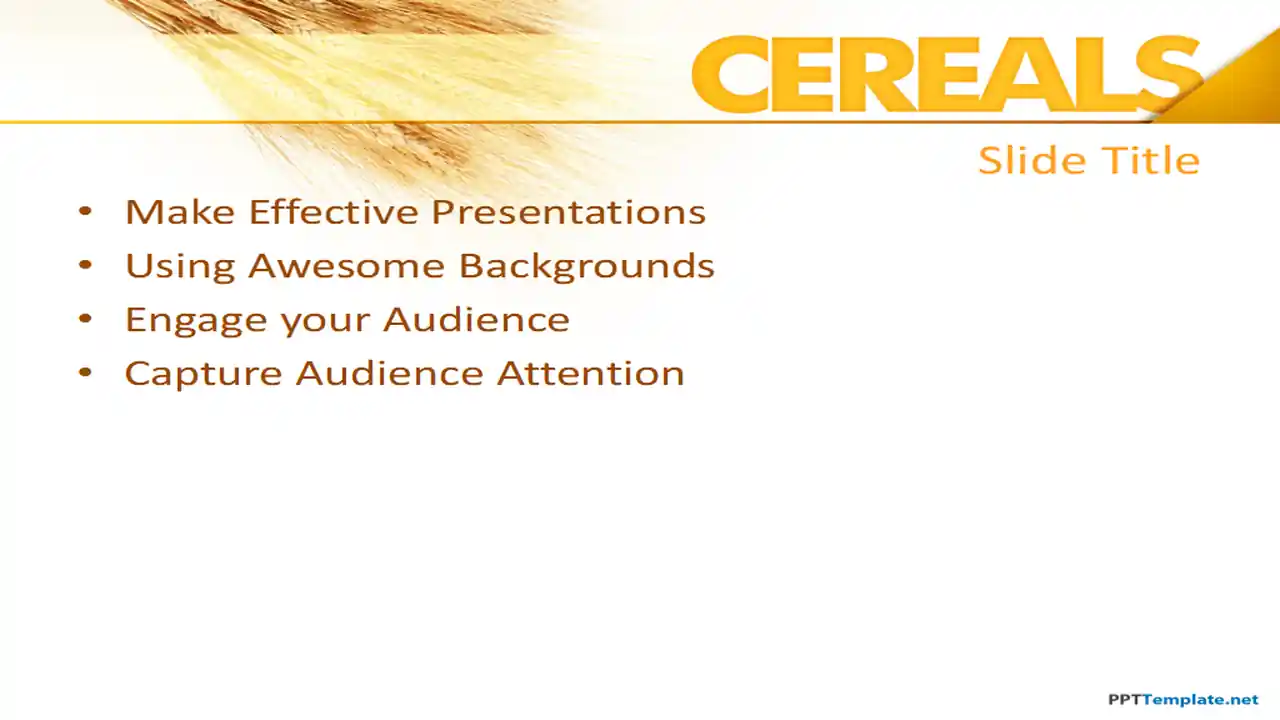 Free Cereals PPT Template