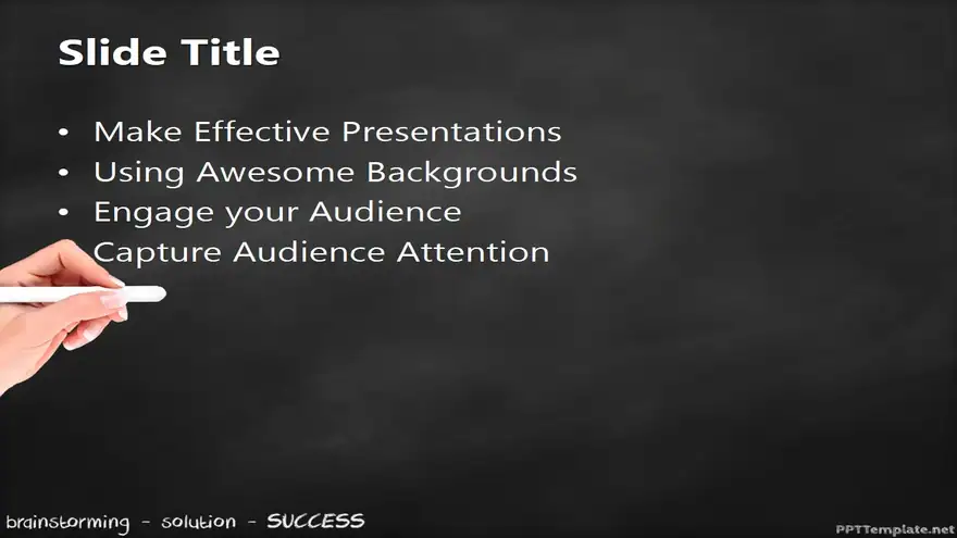 20392-brainstorming-success-chalkhand-black-ppt-template