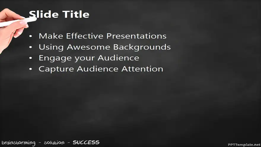 20392-brainstorming-success-chalkhand-black-ppt-template