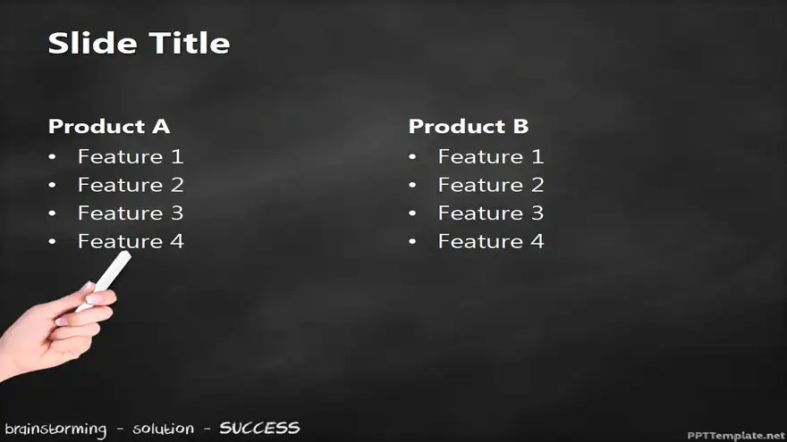20392-brainstorming-success-chalkhand-black-ppt-template