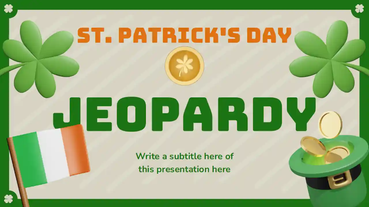 3D Illustrated St. Patrick's Day Jeopardy