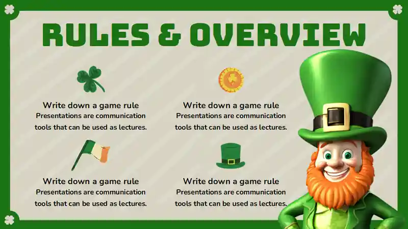 3D Illustrated St. Patrick's Day Jeopardy