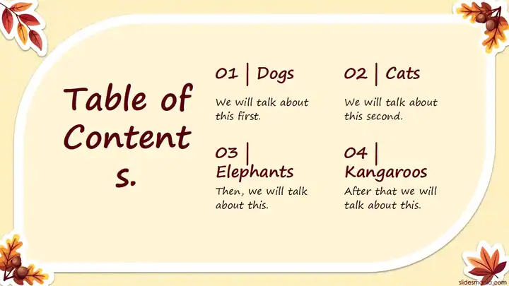 Autumn stickers, a fall theme for Google slides and ppt.