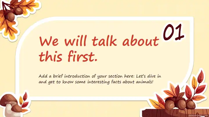 Autumn stickers, a fall theme for Google slides and ppt.