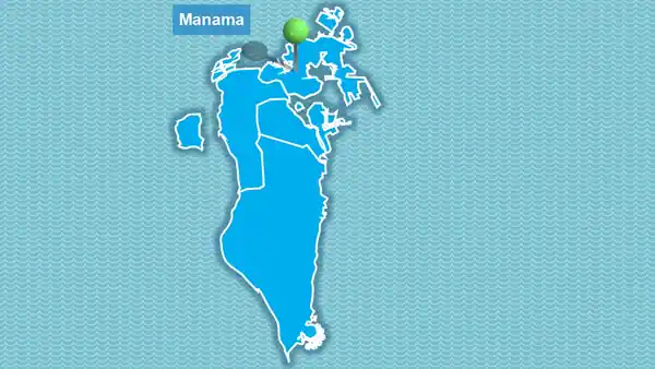 Bahrain Map PowerPoint Template