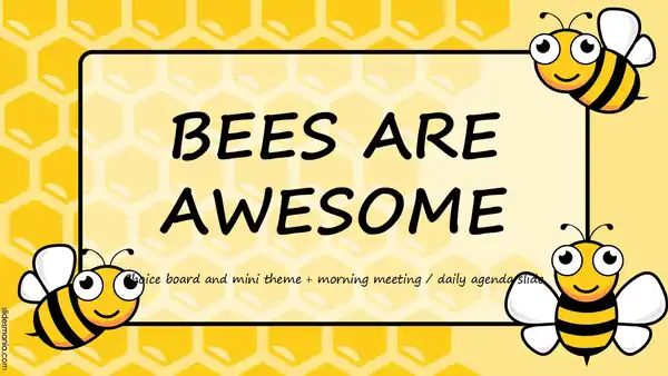 Bees are awesome. Interactive choice board and mini theme.