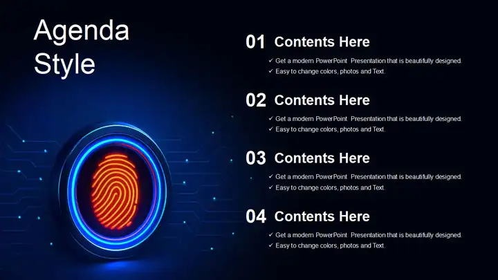 Biometric Authentication Cybersecurity PowerPoint Templates
