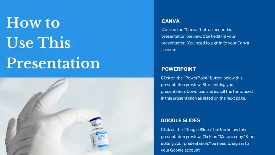 Blue Minimalistic Medical Technology Breakthroughs Slides