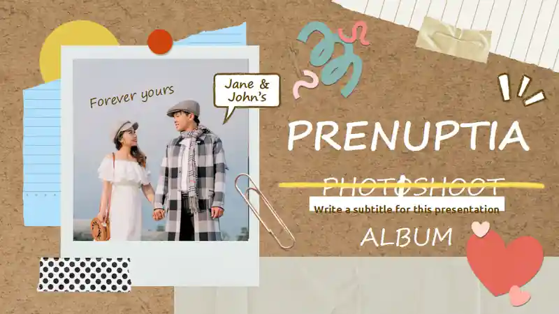 Bulletin Board Prenuptial Photoshoot Album Slides