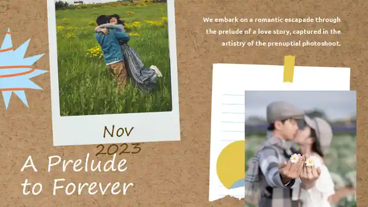 Bulletin Board Prenuptial Photoshoot Album Slides