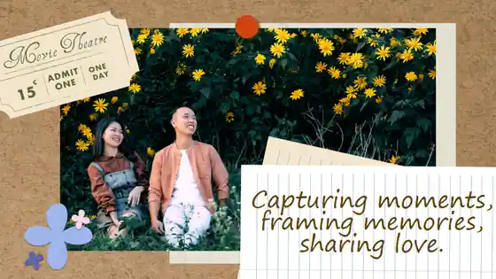 Bulletin Board Prenuptial Photoshoot Album Slides
