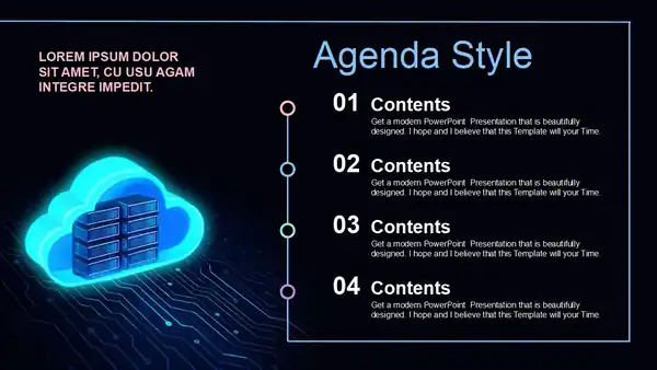 Cloud Computing Data Management PowerPoint Templates