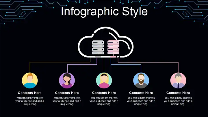 Cloud Computing Data Management PowerPoint Templates