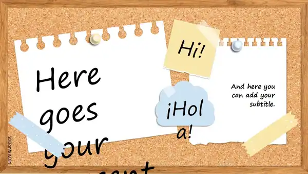 Corkboard background template.