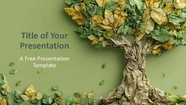 Crumpled Paper Tree Template
