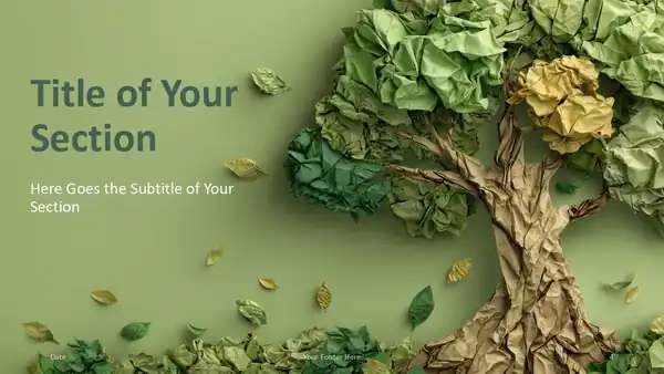 Crumpled Paper Tree Template