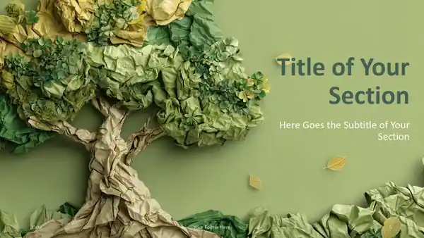 Crumpled Paper Tree Template