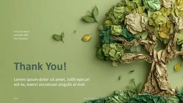 Crumpled Paper Tree Template