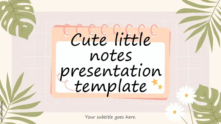 Cute Little Notes, free slides theme for Canva, PPT & Google Slides.