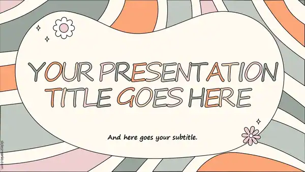 Daisy, playful groovy slides for PowerPoint, Canva and Google Slides.
